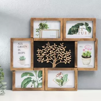 Фоторамка пластик на 6 фото 10х15 см