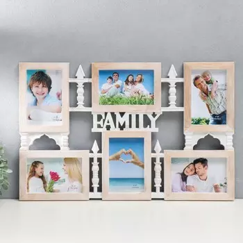 Фоторамка пластик на 6 фото 10х15 см