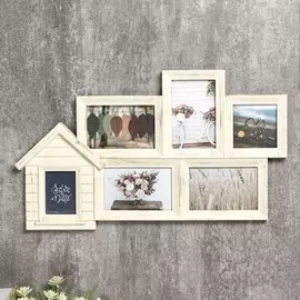 Фоторамка пластик на 6 фото 7х10, 10х10, 10х15 см