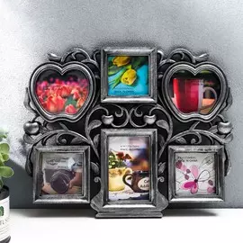 Фоторамка пластик на 6 фото 9х9 см, 10х15 см