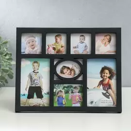 Фоторамка пластик на 8 фото 5х5, 5х7, 9х13 см
