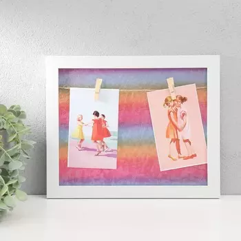 Фоторамка пластик, текстиль на 2 фото