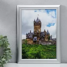 Фоторамка пластиковая 21х30 см 742 серебро (пластиковый экран)