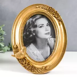 Фоторамка полистоун 10х15 см овальная