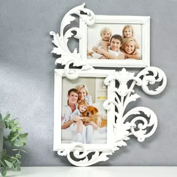 Фоторамка полистоун на 2 фото 10х15; 12х17 см