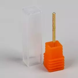 Фреза для маникюра, тонкая, 2,5 × 4,5 мм, цвет золотой