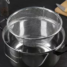 Фритюрница доляна, d=22 см, цвет серебристый