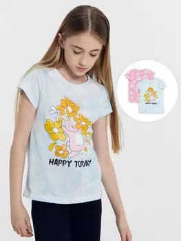 Футболка для девочек мультипак (2 шт.)