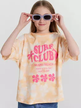 Футболка для девочек с принтом и надписью