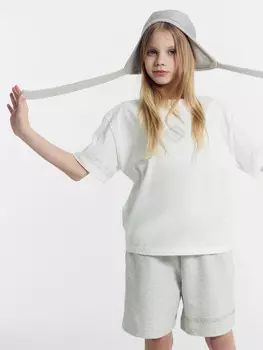 Футболка для девочек в белом цвете с печатью