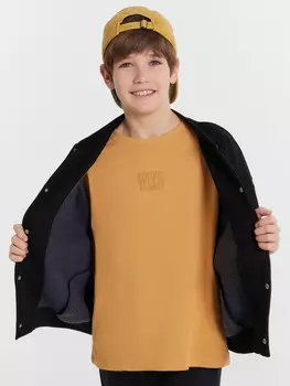 Футболка для мальчиков оранжевая с принтом