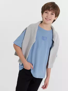 Футболка для мальчиков синяя с принтом