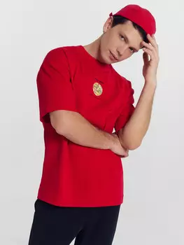 Футболка мужская красная с принтом жорж брак