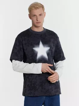 Футболка мужская серая с принтом