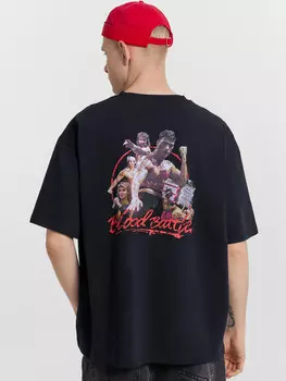 Футболка мужская черная с надписью