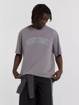 Футболка мужская серая с надписью