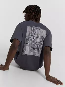 Футболка мужская серая с принтом в виде картины пабло пикассо