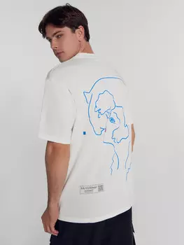 Футболка мужская белая с печатью
