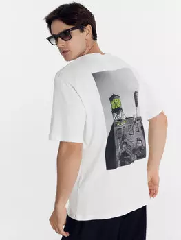 Футболка мужская белая с печатью