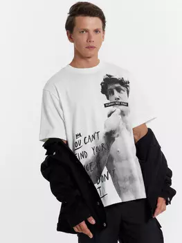 Футболка мужская белая с печатью