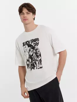 Футболка мужская белая с печатью