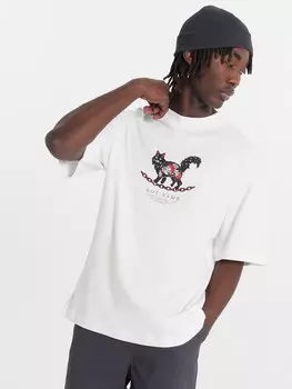 Футболка мужская белая с принтом