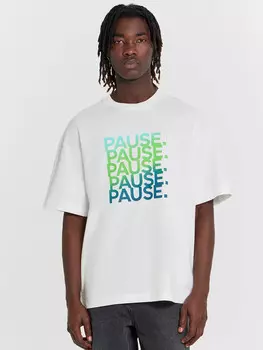 Футболка мужская белая с принтом