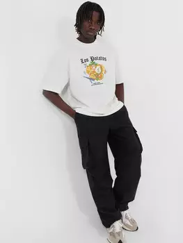 Футболка мужская белая с принтом и надписью