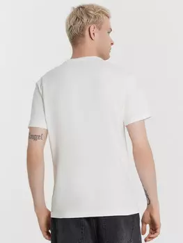 Футболка мужская белая с принтом и надписью