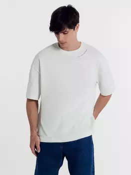 Футболка мужская бежевая с печатью