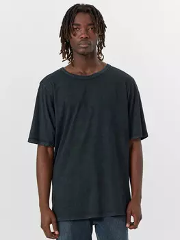 Футболка мужская черная с обработкой эйсид