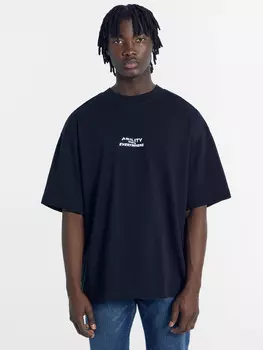 Футболка мужская черная с печатью