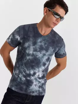 Футболка мужская черная в технике фаст-дай