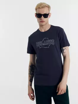 Футболка мужская графитово-серая с печатью