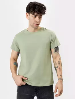 Футболка мужская оливковая однотонная