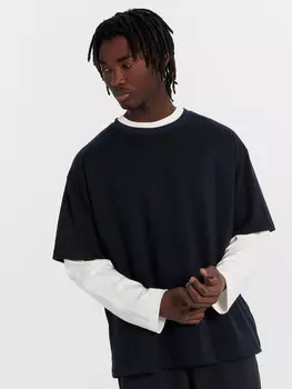 Футболка мужская оверсайз синяя