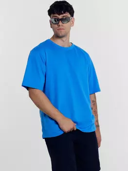 Футболка мужская ярко-голубая