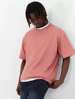 Футболка мужская розовая оверсайз