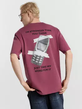 Футболка мужская с принтом и надписью