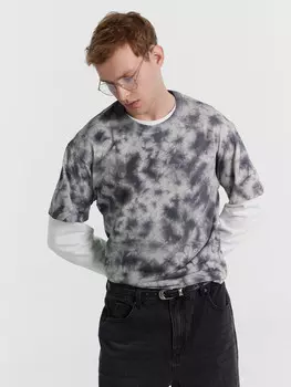 Футболка мужская серая с эффектом фаст-дай