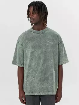 Футболка мужская серая с обработкой эйсид