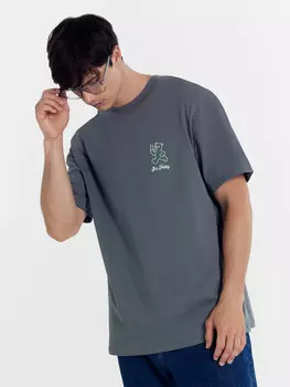 Футболка мужская серая с печатью