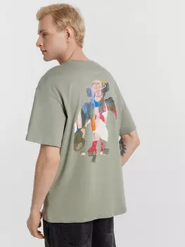 Футболка мужская серая с принтом из коллекции