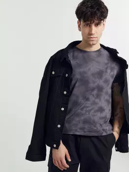 Футболка мужская серая с рисунком