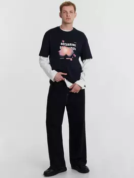 Футболка мужская синяя