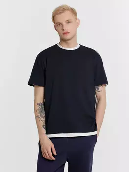 Футболка мужская синяя