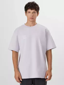 Футболка мужская сиреневая с надписью