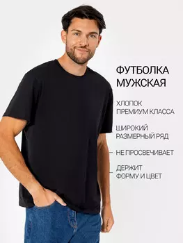 Футболка мужская в черном цвете