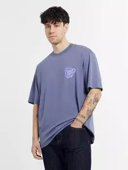 Футболка мужская в синем цвете с печатью