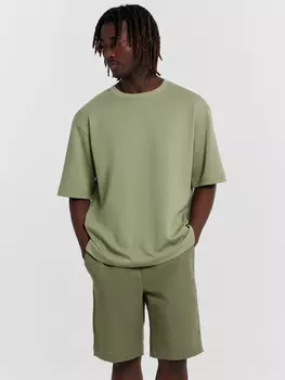 Футболка мужская зеленая оверсайз